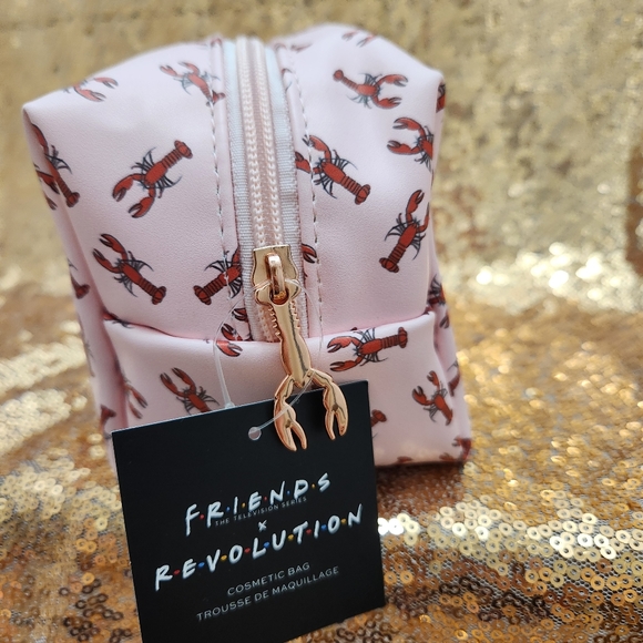 Makeup Revolution Friends Pink Lobster Print Cosmetic Bag - Picture 4 of 7